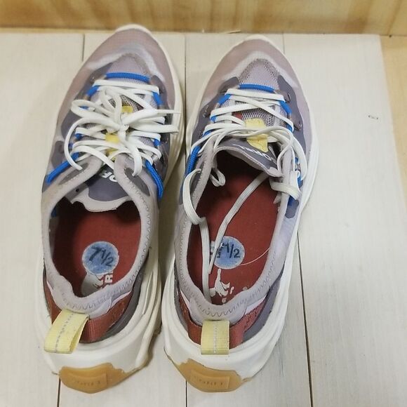 Sorel Kinetic breakthru lace up flaform sneakers in vapor chalk Wmn's sz 7 1/2 - Picture 5 of 9